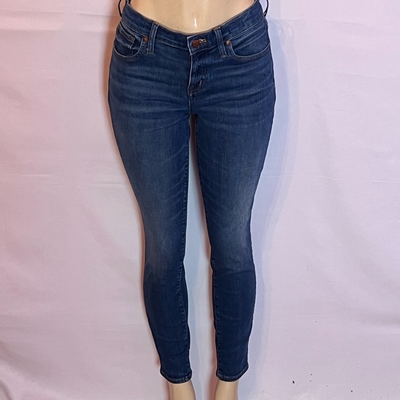 MADEWELL 8” SKINNY LEG MED TINT DENIM JEAN 5 POCKET SZ 29 - Picture 3 of 5